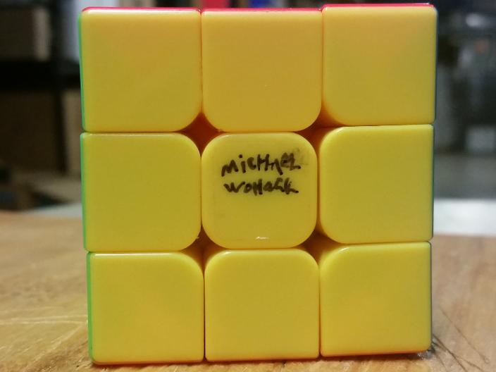Stickerless Nightmare Bandage Cube with signature